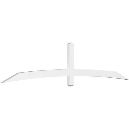 Ekena Millwork Bellingham Architectural Grade PVC Gable Bracket, 108"W x 22 1/2"H x 2"D x 4"F, 5/12 Pitch GBP108X23X0204BEL00